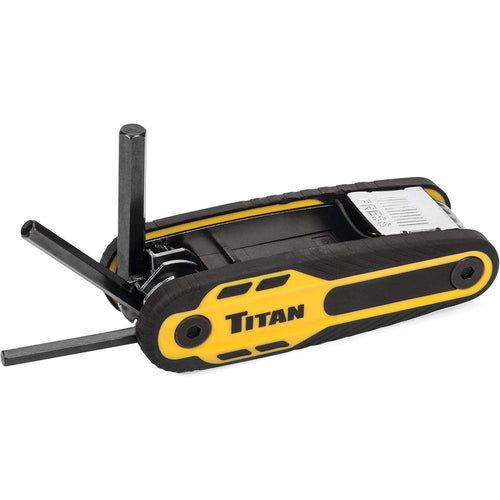 Titan Tools 12771 Jeu de 8 clés hexagonales métriques pliantes et verrouillables