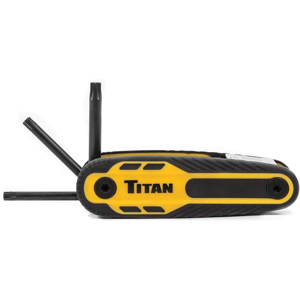 Titan Tools 12772 Jeu de 8 clés en forme d'étoile pliantes et verrouillables