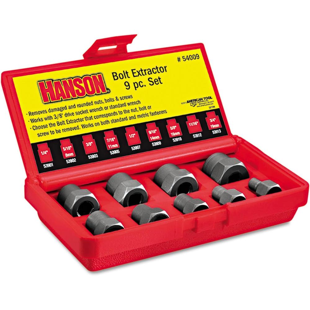 Irwin Industrial Tools 54009 Fractional Bolt Extractor Set. 9-Piece