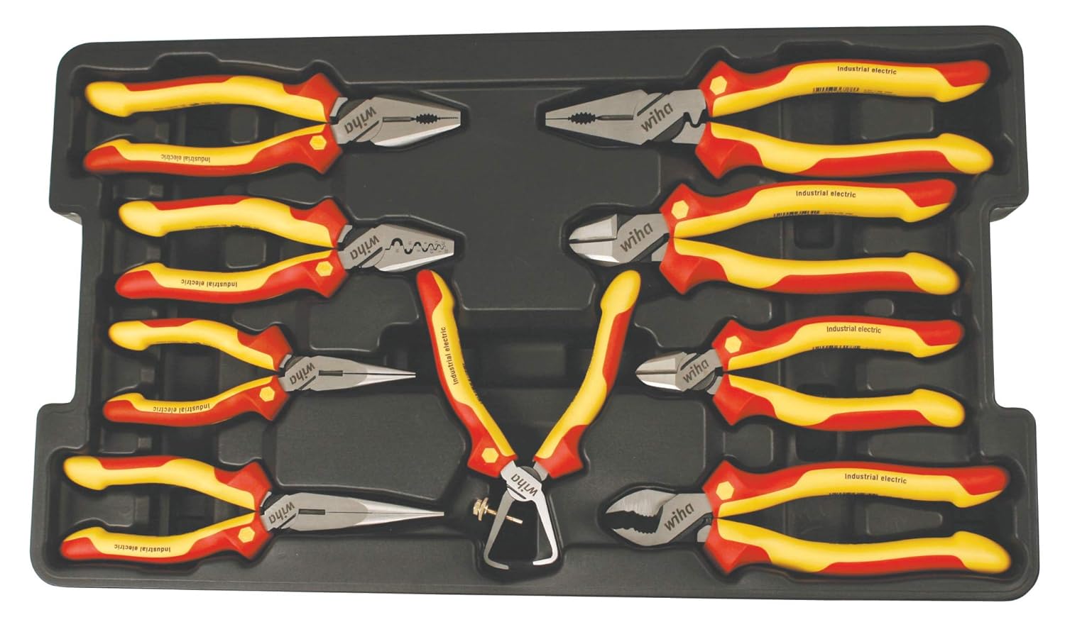 Wiha Tools 32999 9-PC INSULATED PLIERS & CUTTING PLIERS TRAY SET, CERTIFIED TO 1000VAC