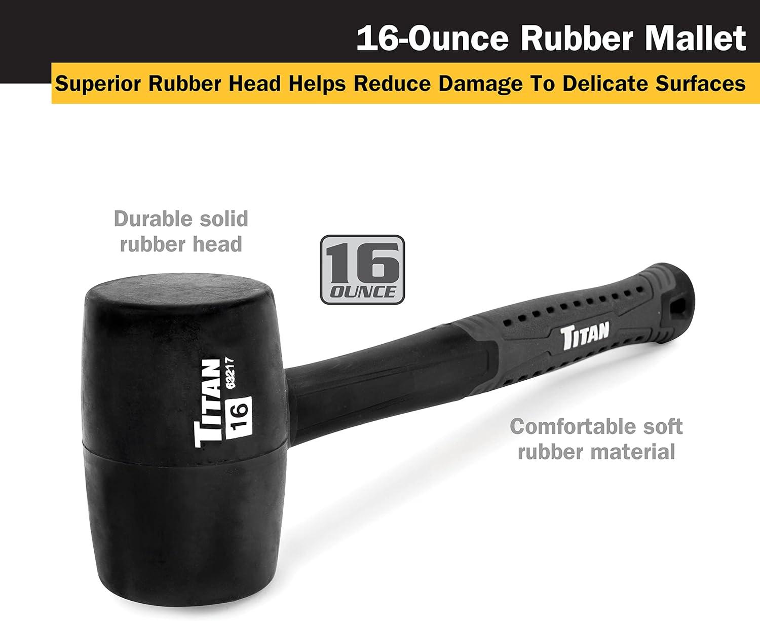 Titan TIT63217 Maillet (caoutchouc de 16 oz)
