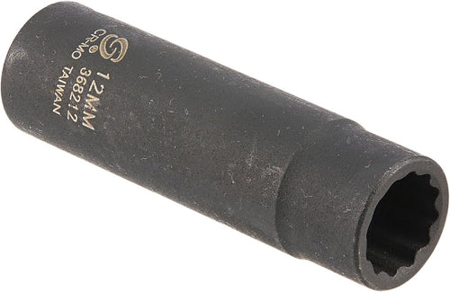 Sunex Tools 368212 3/8" Dr. 12mm 12-Point Deep Impact Socket