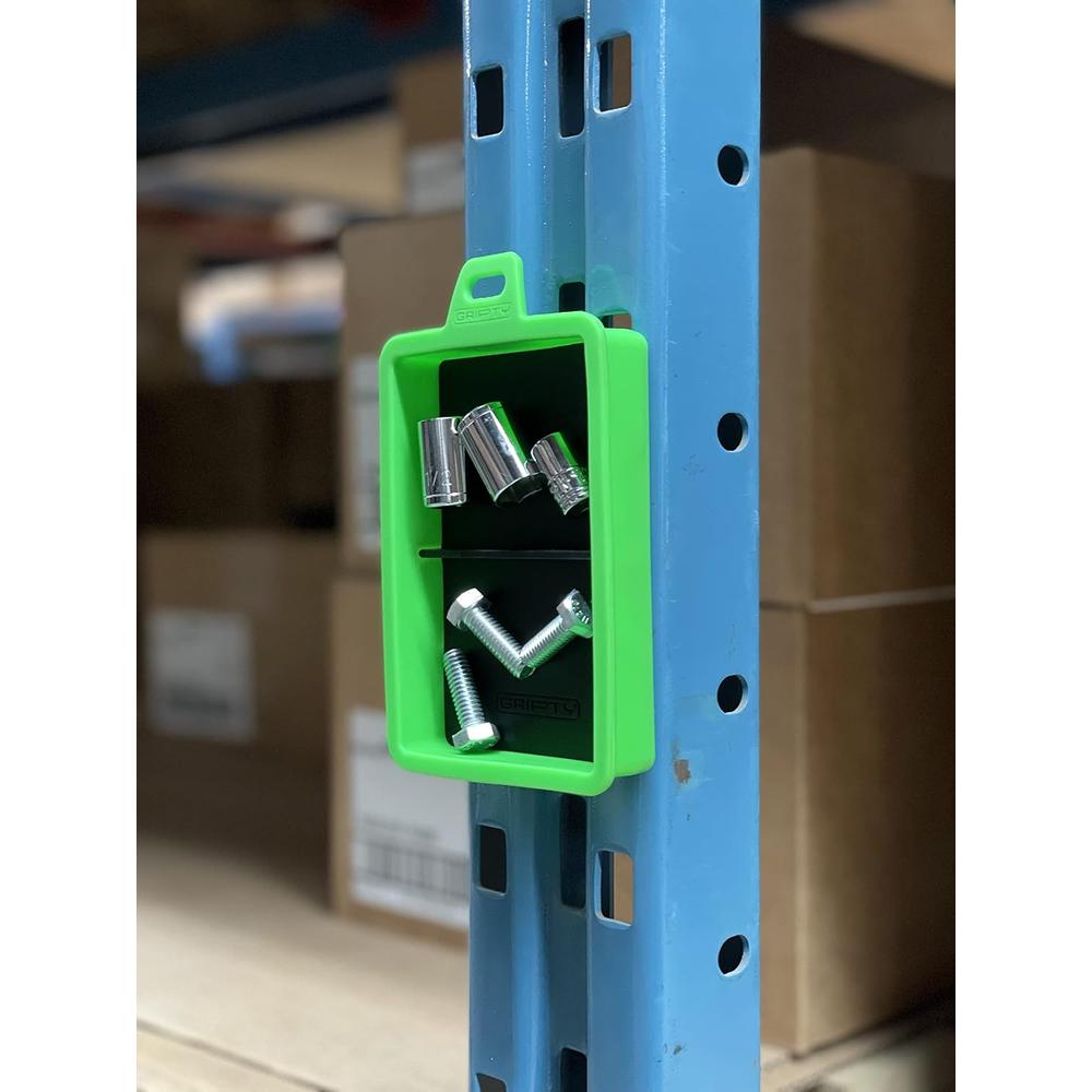 Gripty MT206 SILICONE DIVIDED MAGNETIC PARTS TRAY, SET OF 3, INCLUDES (2) GREEN & (1) RED, 5" X 3.5" X 1"