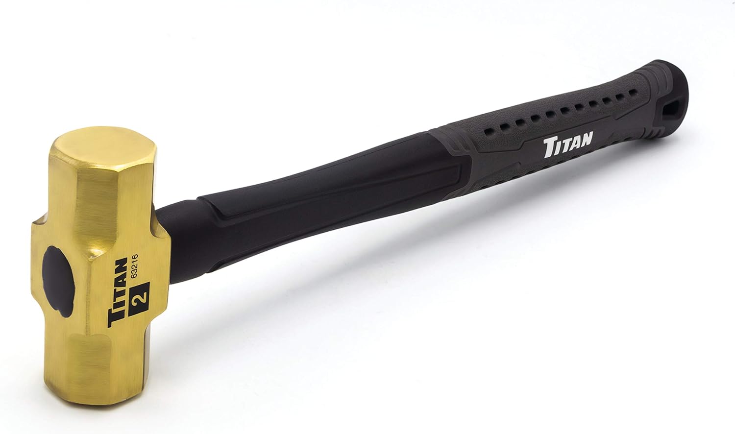 Titan Tools 63216 Shop Iron Non-Sparking Brass Hammer, 2lb.