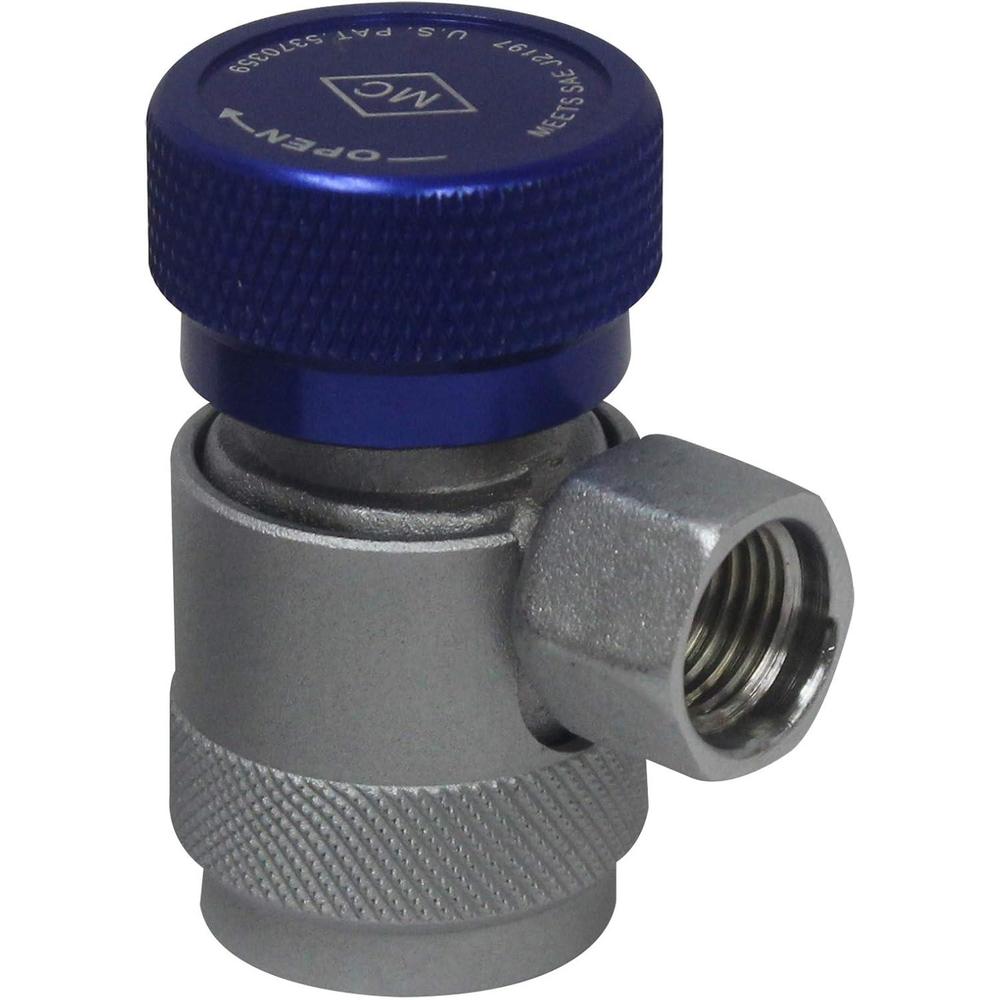 Mastercool 82934-SL Bleu/Argent 14 mm-F x 13 mm Côté bas Manuel R134a Coupleur de verrouillage de sécurité