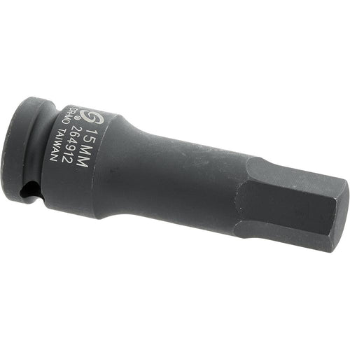 Sunex 264912 1/2" Drive 15-mm Hex Impact Socket