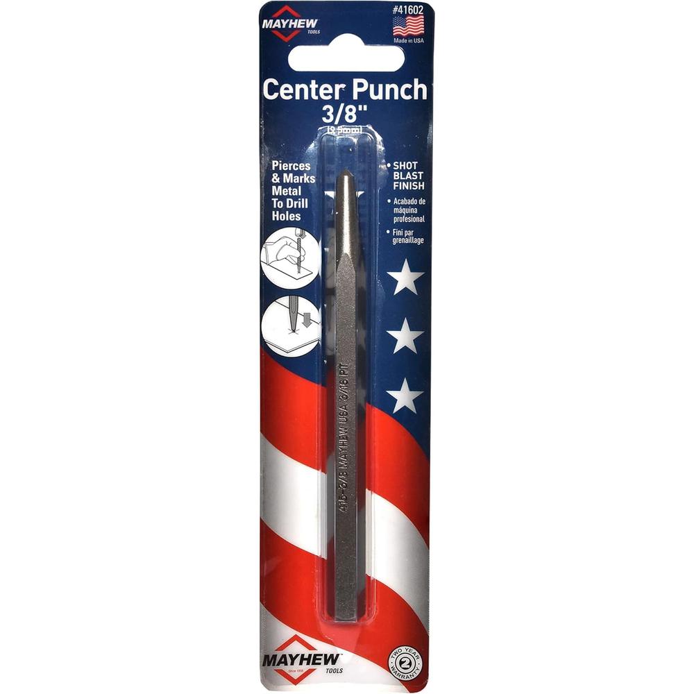 Mayhew Tools 41602 Poinçon central 3/8", pointe 3/16"
