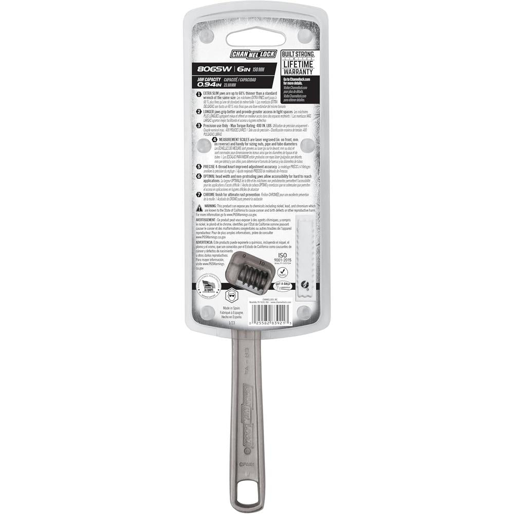 Channellock 806SW 6" Adj Wrench