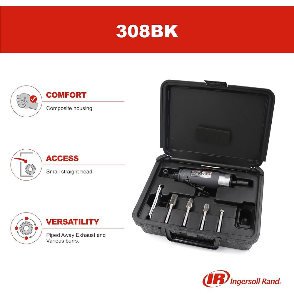 Ingersoll Rand 308BK Kit de meuleuse droite à air composite 1/4" Ingersoll-Rand