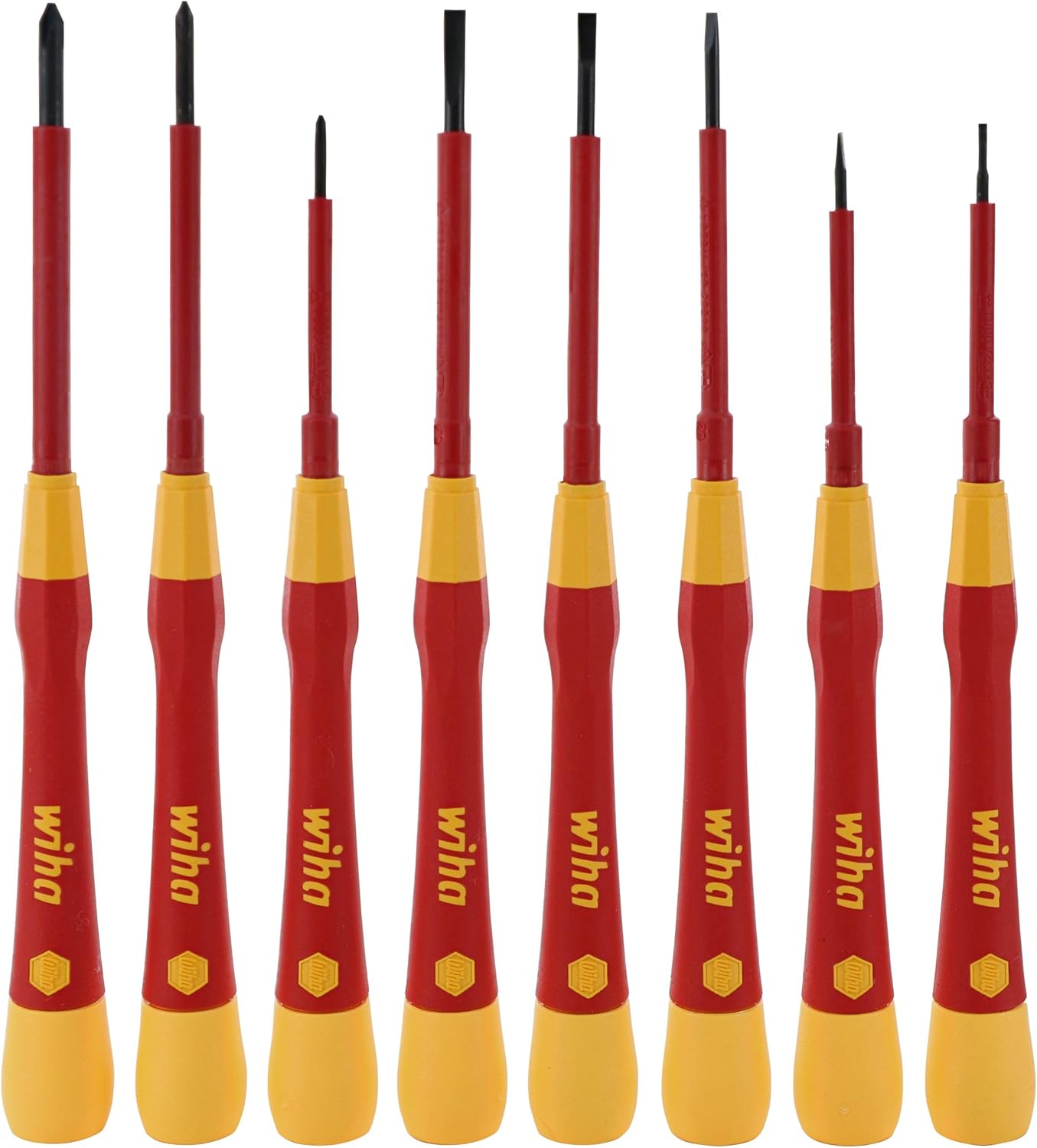 Wiha Tools 32088 8 Piece Insulated PicoFinish Precision Screwdriver Set