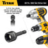 Titan Tools 16294 25pc SAE Impact Nut Driver Set w/ Storage Rack