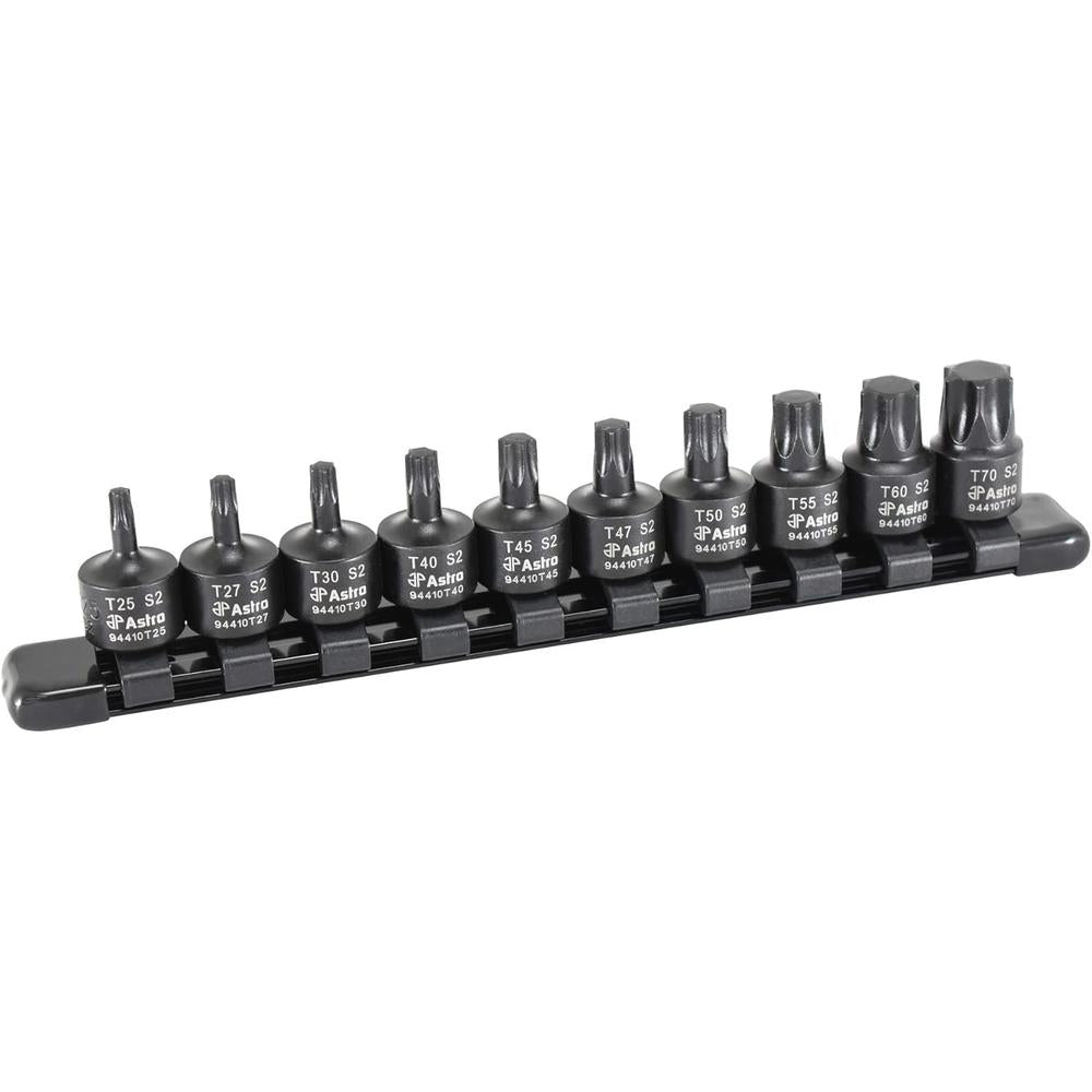 Astro Pneumatic 94410T 10pc 3/8" Drive Nano Impact Torx Bit Sockets