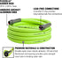 Legacy Manufacturing HFZG525YW Flexzilla Garden Hose, 5/8" X 25', 3/4" - 11 1/2 GHT Fittings