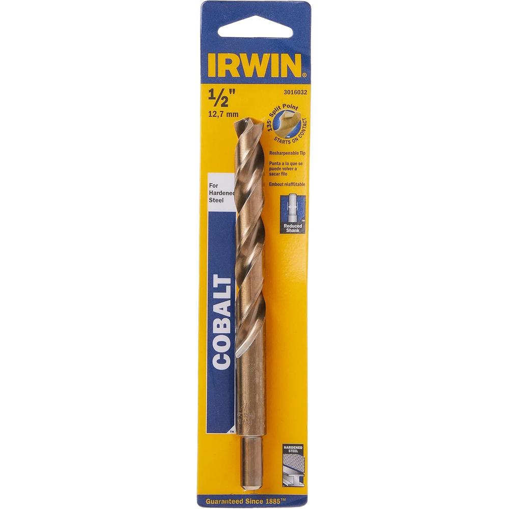 Irwin Tools 3016032 DRL BIT 1/2 X 6 COBALT 3/8" RS