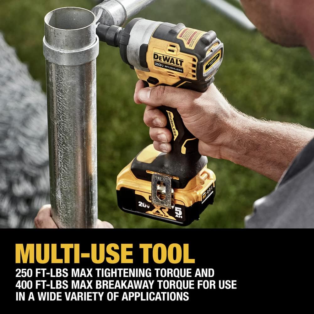 DEWALT DCF911P2 Clé à chocs sans fil 20 V MAX* 1/2 po avec kit d'enclume à anneau de porc