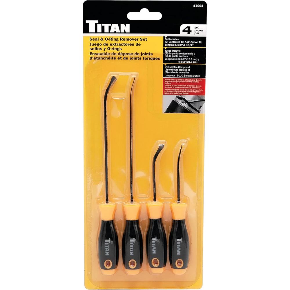 Titan Tools 17004 4pc Seal & O-Ring Remover Set