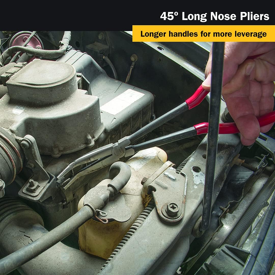 Outils Titan 60773 11 po. Pince à bec long 45°