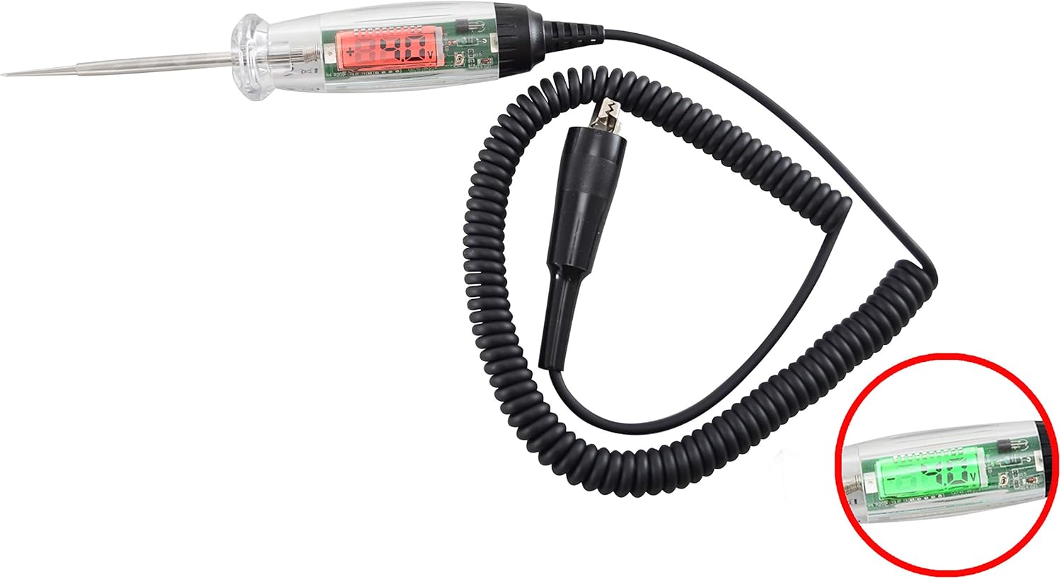 Astro Pneumatic Tool 7767 Testeur de circuit positif et de masse LCD numérique à large plage - 3,5 à 60 V