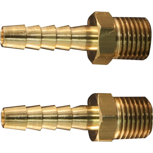 Milton Industries S-600 1/4" M. End, 1/4" ID Hose, 2/Cd