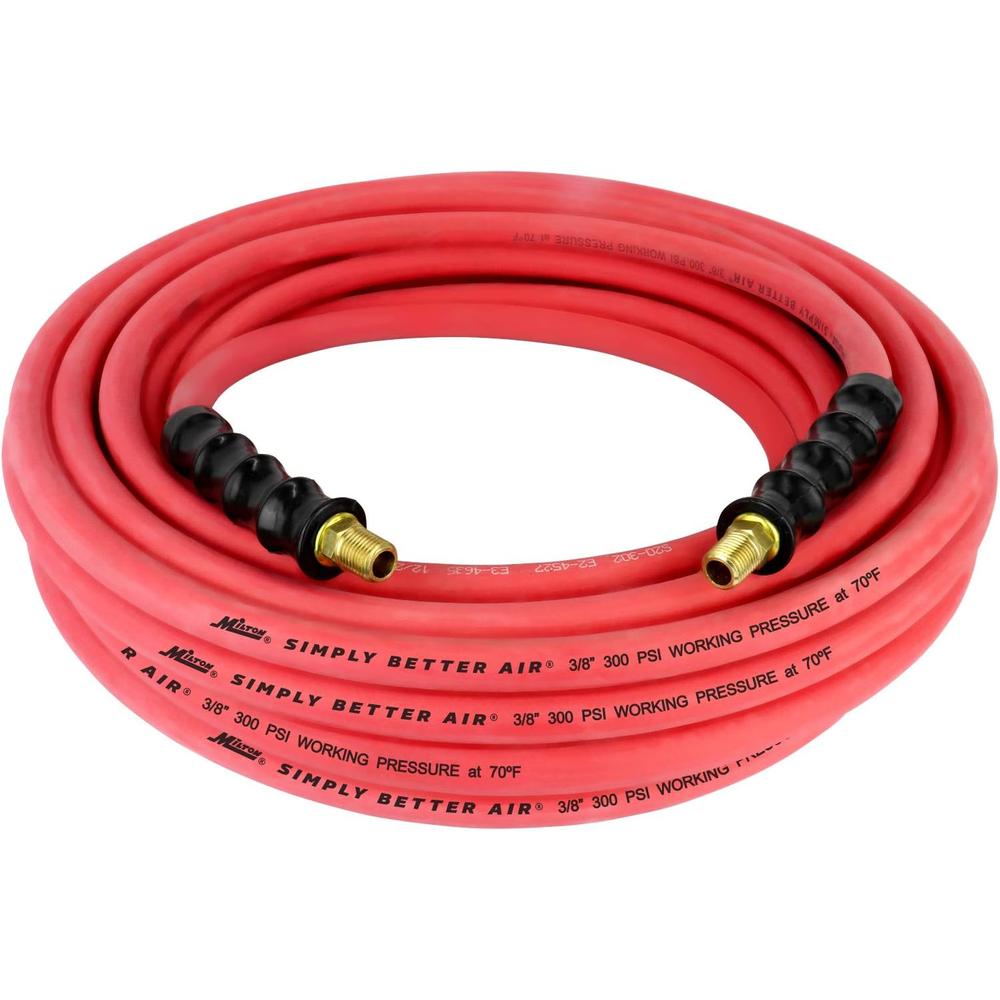 Milton Industries ULR385014 TUYAU À AIR EN CAOUTCHOUC ULTRA LÉGER 3/8" X 50' AVEC EXTRÉMITÉS 1/4" NPT