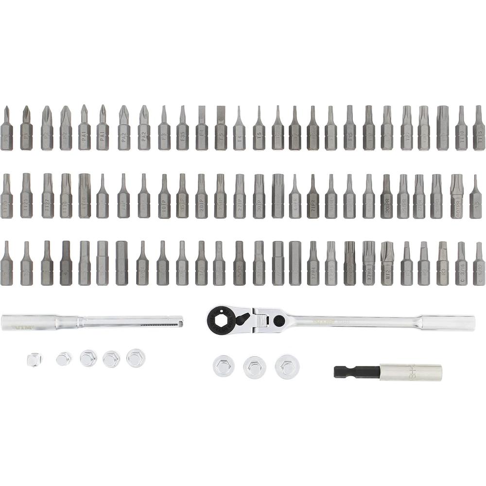 Vim Tools FRBS89 Jeu d'embouts principaux de 89 pièces avec cliquet flexible 1/4"
