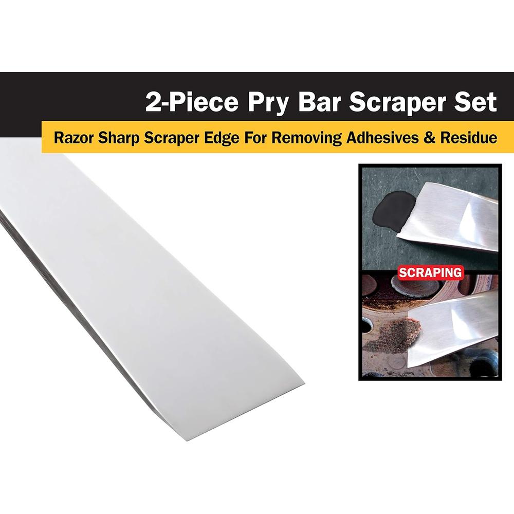 Titan Tools 17005 2 Pc. Stainless Steel Pry Bar/Scraper Set
