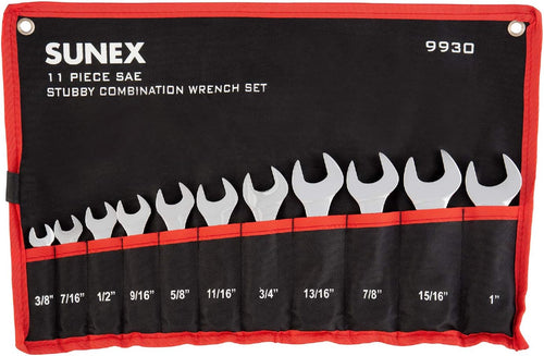 Jeu de clés mixtes Sunex 9930 SAE. 3/8" - 15/15". 11 pièces