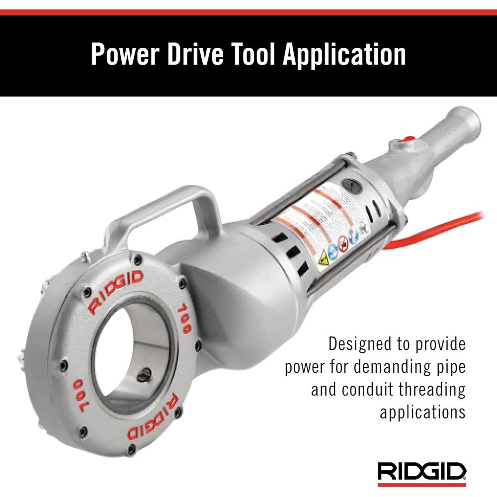 Ridgid 41935 Model 700 Power Drive Pipe & Conduit Threader, 1/8" to 2" (3 to 50 mm) Thread Capacity, 110V