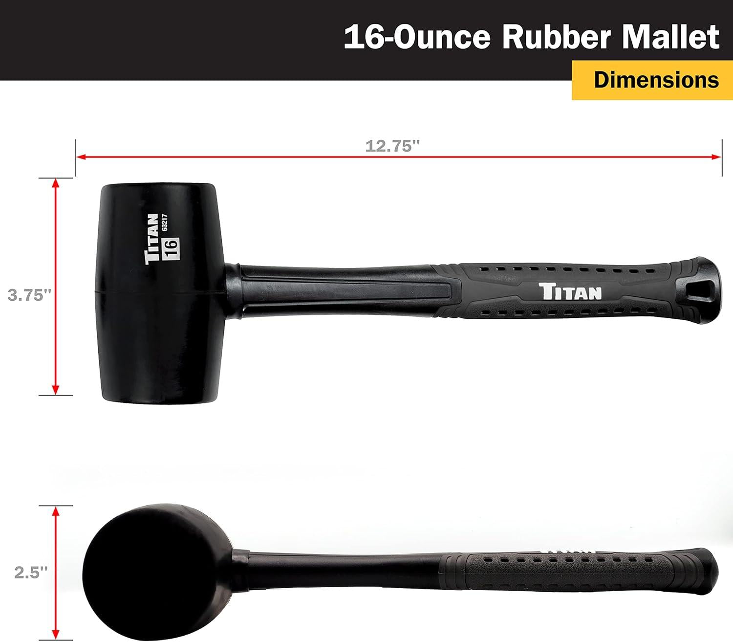 Titan TIT63217 Maillet (caoutchouc de 16 oz)