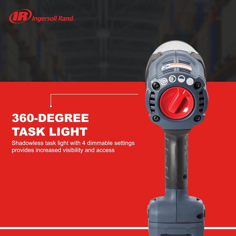 Ingersoll Rand W7152-K22 20V High Torque 1/2 Inch Drive Cordless Impact Wrench, 2 Battery Kit