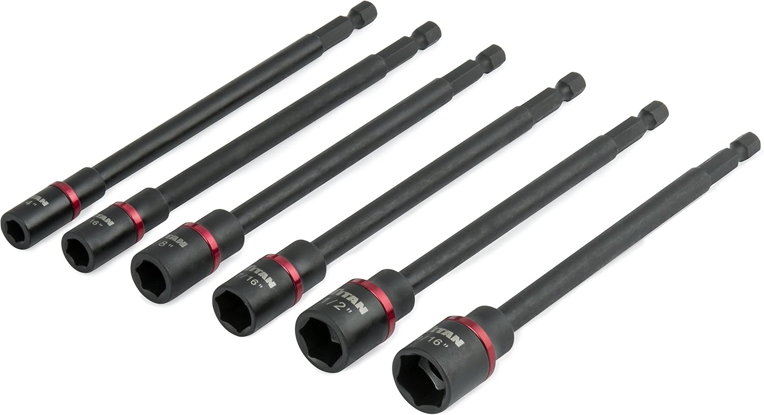 Titan Tools 15240 6 Pc. 6 In. SAE Impact Nut Driver Set