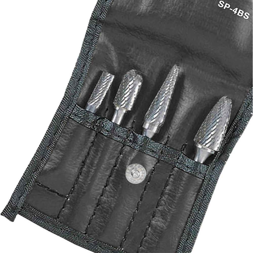 SP Air Corporation SP-4BS Carbide Burr 4 Piece Set for Ferrous Materials