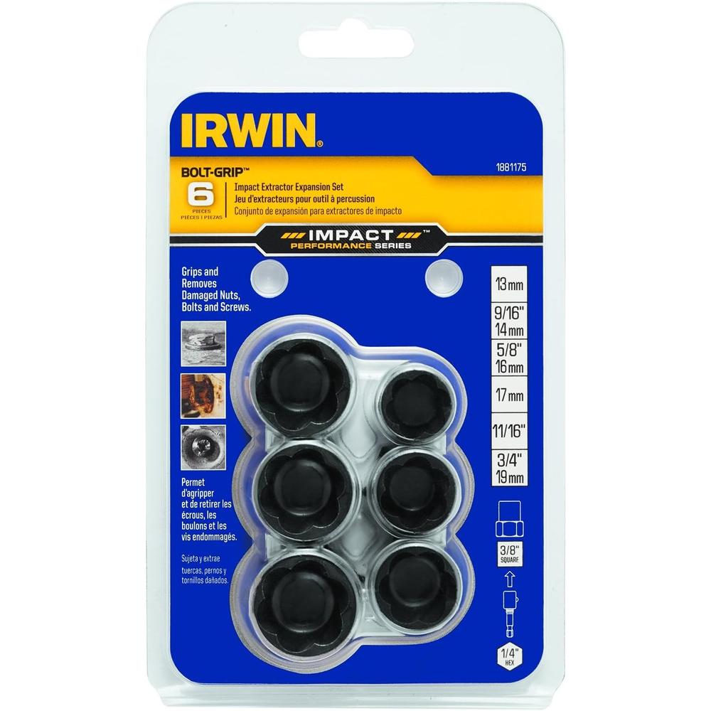 Irwin Tools 1881175 IMPACT BOLT GRIP 6PC EXP SET
