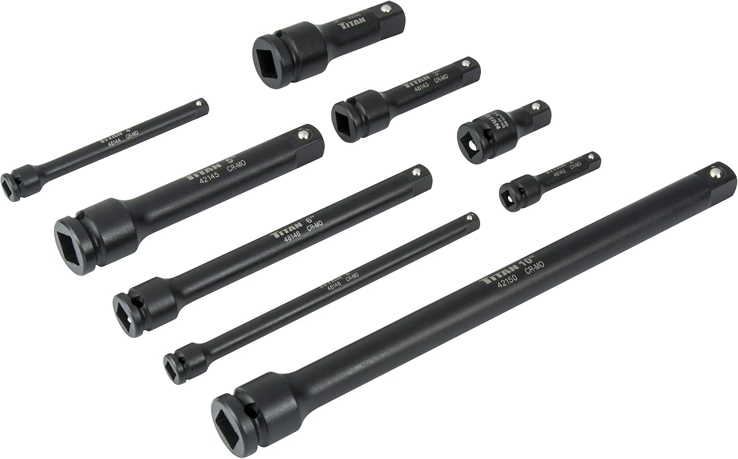Titan Tools 40109 Ensemble de barres d'extension à impact assorties