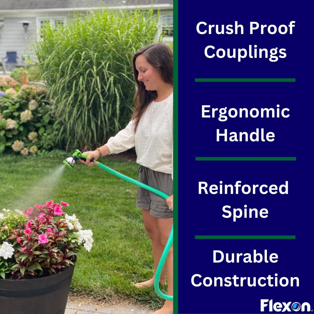 Flexon FXG5850 Tuyau d'arrosage robuste 5 plis Forever 5/8" x 50 pieds