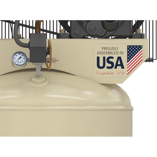 Ingersoll Rand 45465143 (MODÈLE 2475N5-V) COMPRESSEUR D'AIR ÉLECTRIQUE RÉCIPIENT À 2 ÉTAGES DE 5 CV, 80 GALL VERT., 17,2 CFM À 90 PSI, 460 V / 3 PH / 60 A