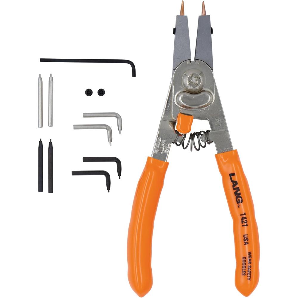 Lang Tools 1421 Internal/External Quick Switch Retaining Ring Pliers
