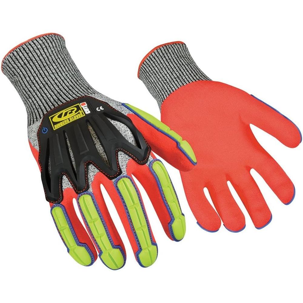 Ringers Gloves 065T-11 Nitrile Dipped Impact Protection Gloves - X-Large