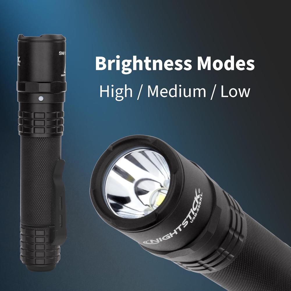 Bayco USB-558XL Lampe de poche tactique rechargeable USB - Noir