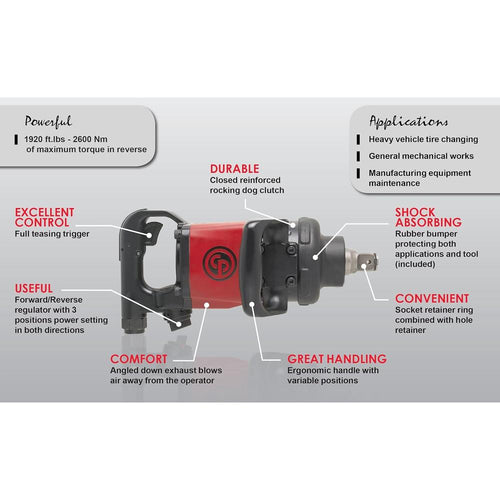 Chicago Pneumatic 7782-SP6 CP1" Impact  #5 Spline 6" Anvil