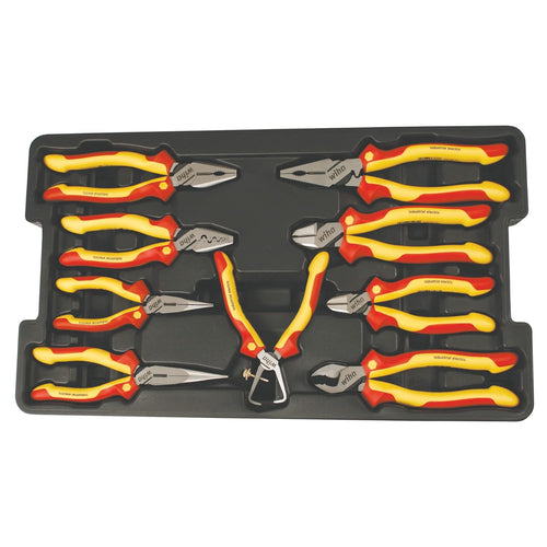 Wiha Tools 32999 9-PC INSULATED PLIERS & CUTTING PLIERS TRAY SET, CERTIFIED TO 1000VAC
