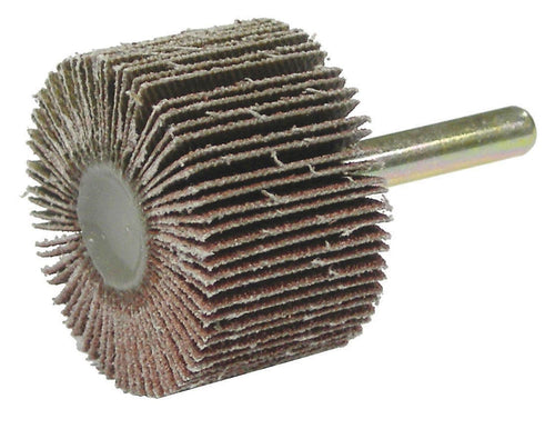 Weiler 52010 1-1/2 IN. X 1 IN. TIGER COATED ABRASIVE FLAP WHEEL, 1/4 IN. STEM, 80AO