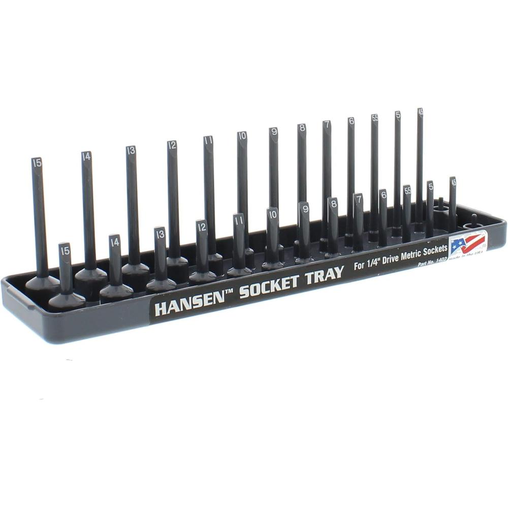 Hanson Global, Inc. 1402 1/4-Inch Drive Metric Socket Holder