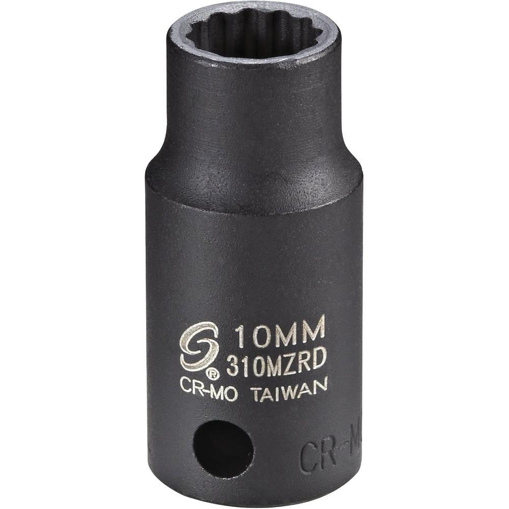 Sunex 310MZRD 3/8-Inch Drive 10mm 12-Point Semi-Deep Impact Socket