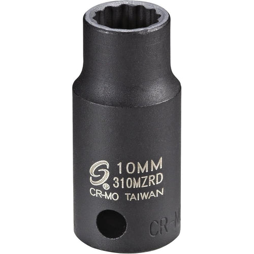 Sunex 310MZRD 3/8-Inch Drive 10mm 12-Point Semi-Deep Impact Socket