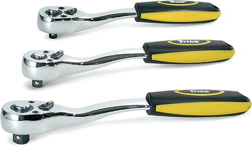 Titan Tools 18025 Jeu de cliquets décalés 3 pièces 72 dents