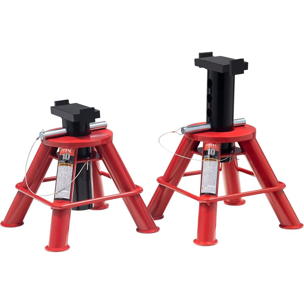 Sunex Tools 1210 10-Ton Low Height Pin Type Jack Stands, Pair
