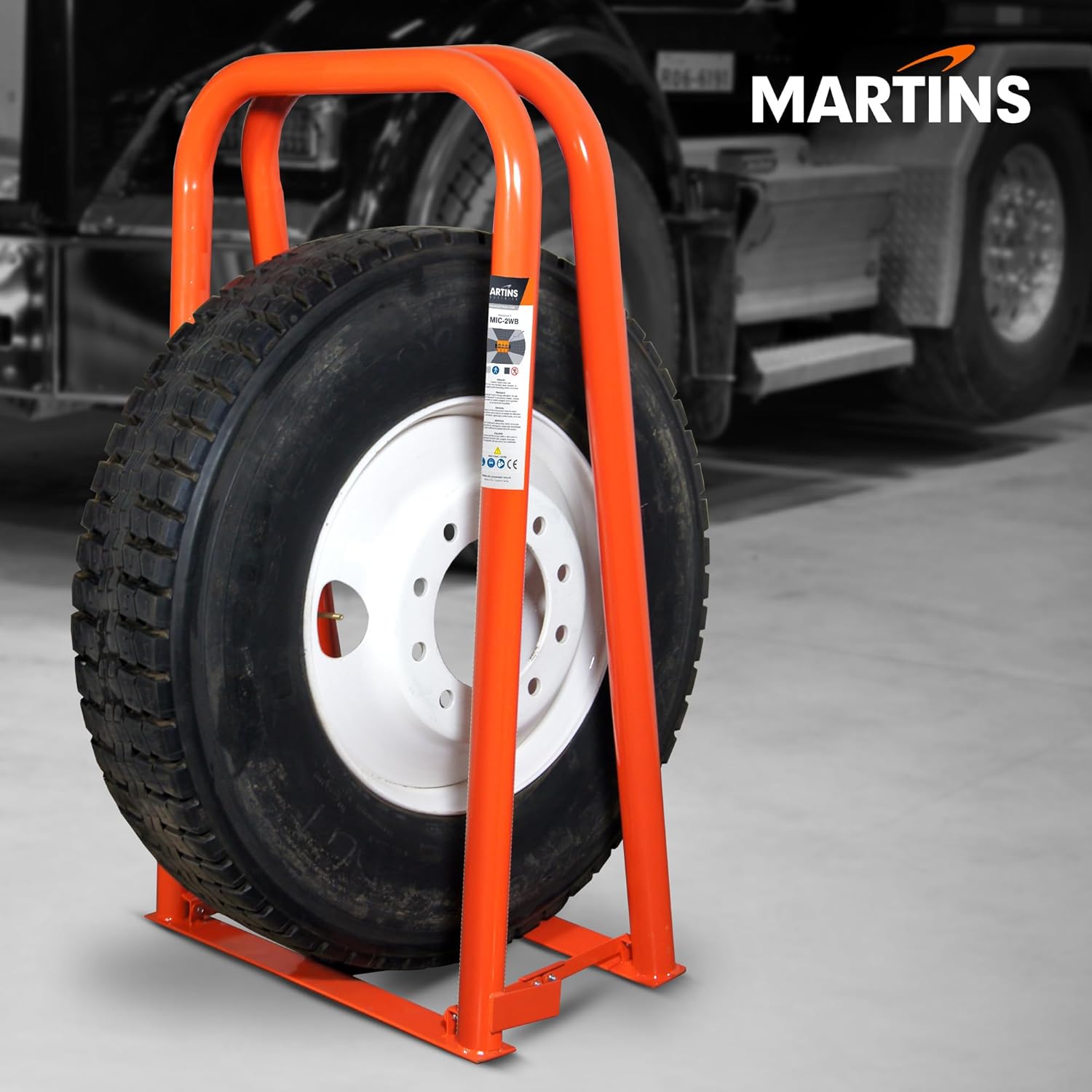 Martins Industries MIC-2WB CAGE DE GONFLAGE PORTABLE À BASE LARGE À 2 BARRES, 48" OD X 21" L
