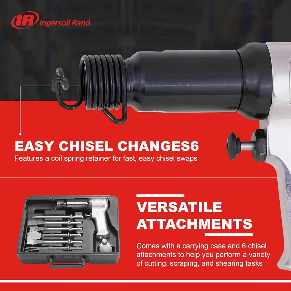 Ingersoll Rand 121K6 Super Duty Air Hammer with 6-Piece Chisel Kit