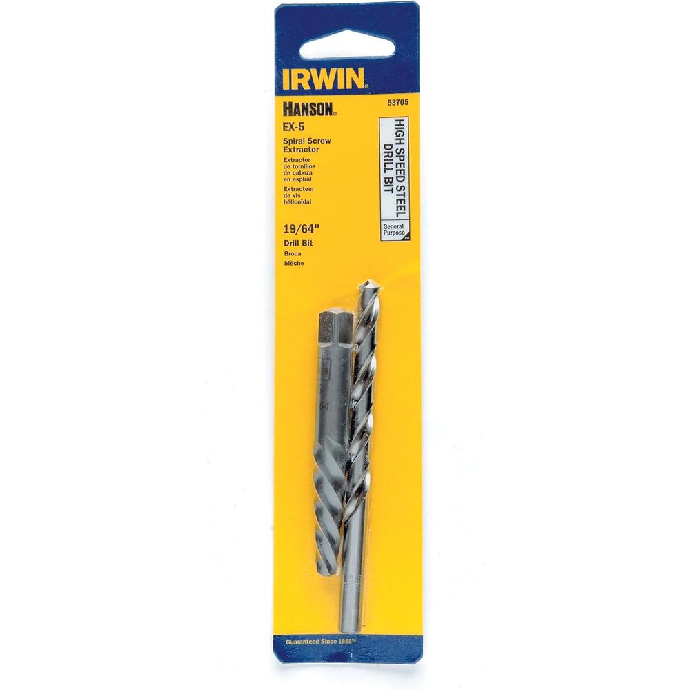 Irwin Tools 53705 EXTRCTR + DRL BIT EX-5+19/64